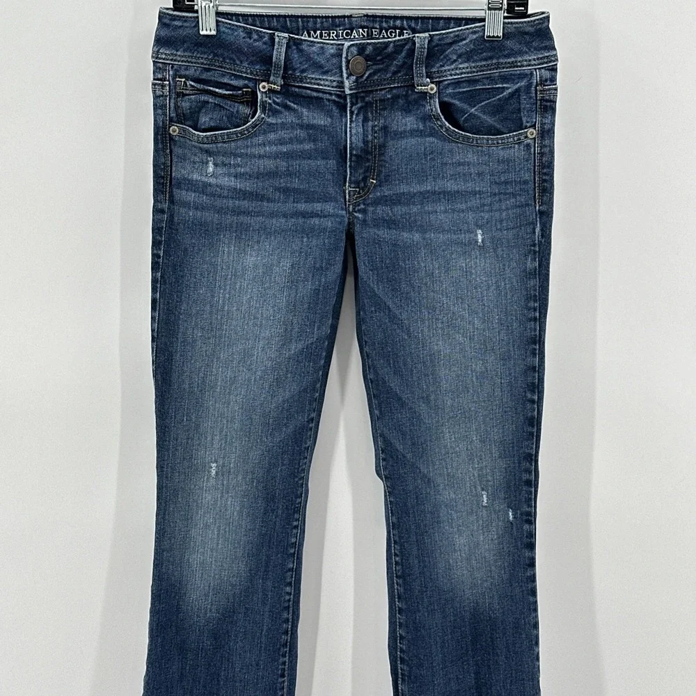 American Eagle Outfitters Womens Jeans Kick Boot Cut Size 6 Dark Wash 29x30.5 LR
